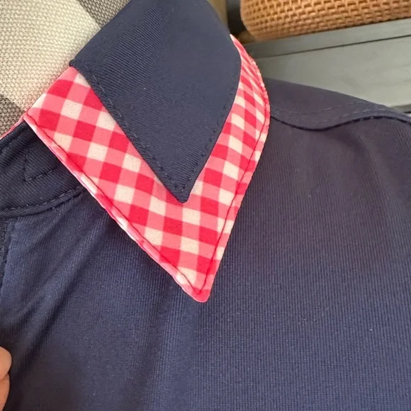 🆕NWT Belyn Key Navy Birdie Sleeveless Golf Polo Shirt. Size XS - Picture 6 of 8